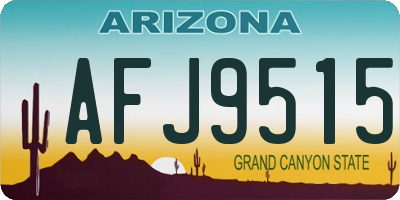 AZ license plate AFJ9515