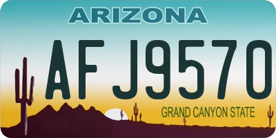AZ license plate AFJ9570
