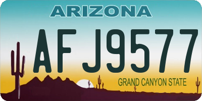 AZ license plate AFJ9577