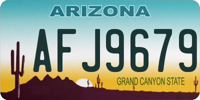 AZ license plate AFJ9679