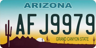 AZ license plate AFJ9979
