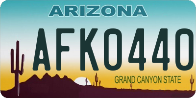 AZ license plate AFK0440