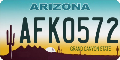 AZ license plate AFK0572