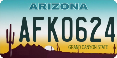 AZ license plate AFK0624