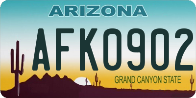 AZ license plate AFK0902