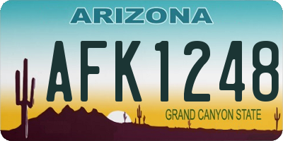 AZ license plate AFK1248