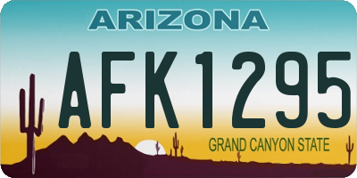AZ license plate AFK1295