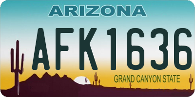 AZ license plate AFK1636