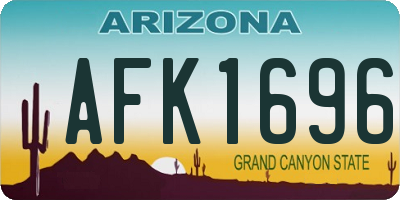 AZ license plate AFK1696