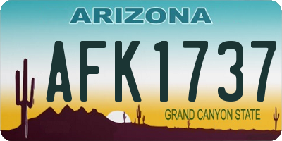 AZ license plate AFK1737