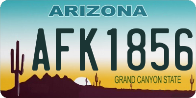 AZ license plate AFK1856
