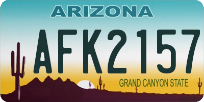 AZ license plate AFK2157