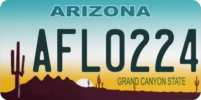AZ license plate AFL0224