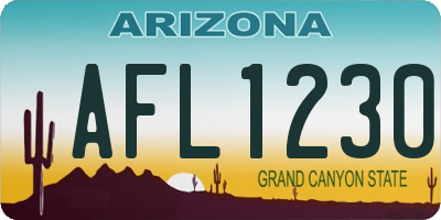 AZ license plate AFL1230
