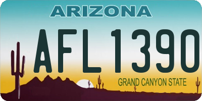 AZ license plate AFL1390