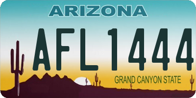 AZ license plate AFL1444