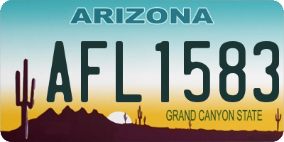 AZ license plate AFL1583