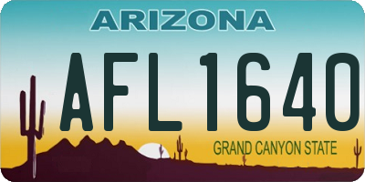 AZ license plate AFL1640