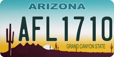 AZ license plate AFL1710