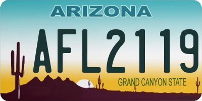 AZ license plate AFL2119