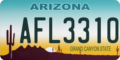 AZ license plate AFL3310