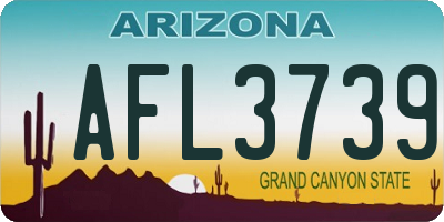AZ license plate AFL3739