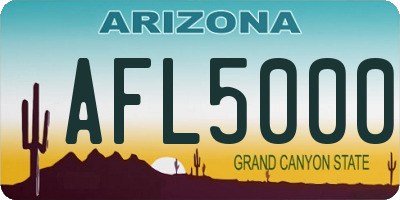 AZ license plate AFL5000
