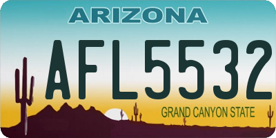AZ license plate AFL5532