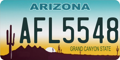 AZ license plate AFL5548
