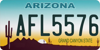 AZ license plate AFL5576