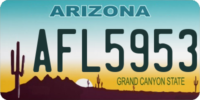 AZ license plate AFL5953