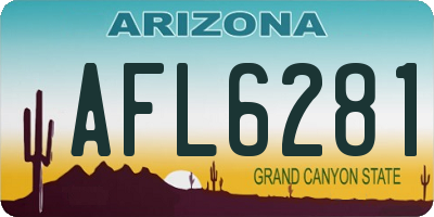AZ license plate AFL6281