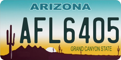 AZ license plate AFL6405
