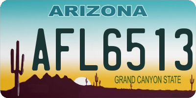 AZ license plate AFL6513