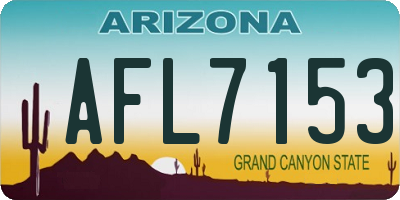 AZ license plate AFL7153