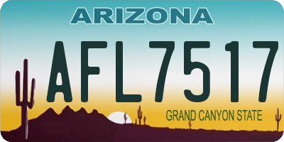 AZ license plate AFL7517