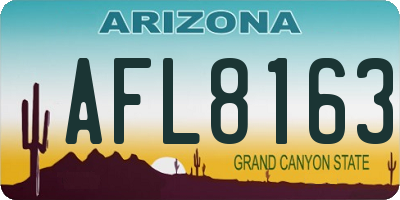 AZ license plate AFL8163