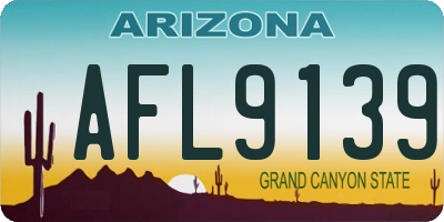 AZ license plate AFL9139