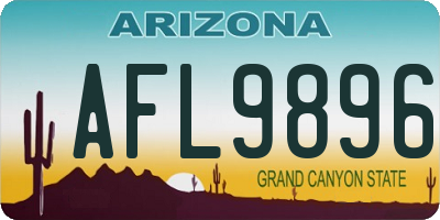 AZ license plate AFL9896