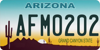 AZ license plate AFM0202