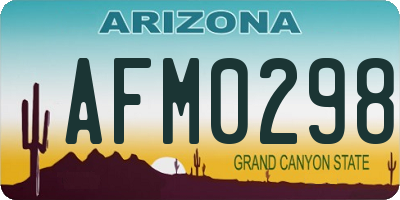 AZ license plate AFM0298