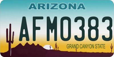 AZ license plate AFM0383