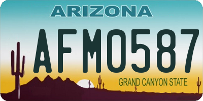AZ license plate AFM0587