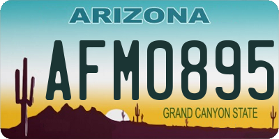 AZ license plate AFM0895