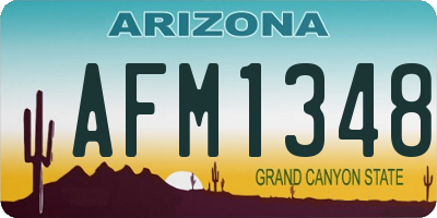 AZ license plate AFM1348