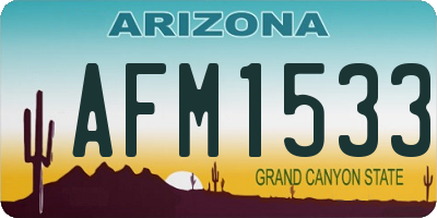 AZ license plate AFM1533