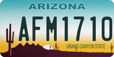 AZ license plate AFM1710