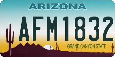 AZ license plate AFM1832