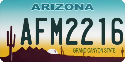 AZ license plate AFM2216