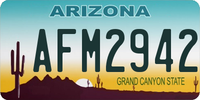 AZ license plate AFM2942